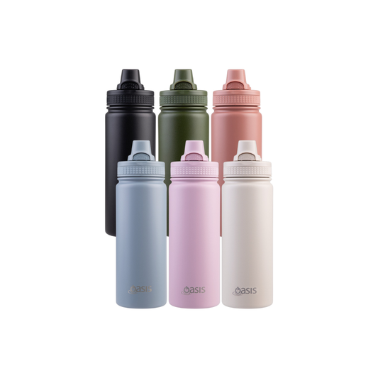 Oasis Challenger 550ml Insulated Sports Bottle w/ Quick Release Cap - Assorted Colours