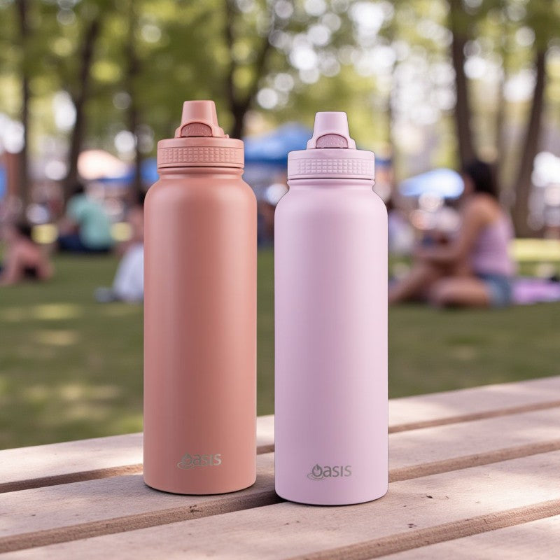 Oasis Challenger 1.1 Litre Insulated Sports Bottle w/ Quick Release Cap - Assorted Colours