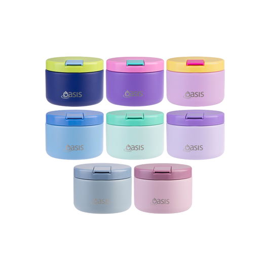 Oasis Insulated 300ml Food Flask w/ Quick Release Lid - Assorted Colours