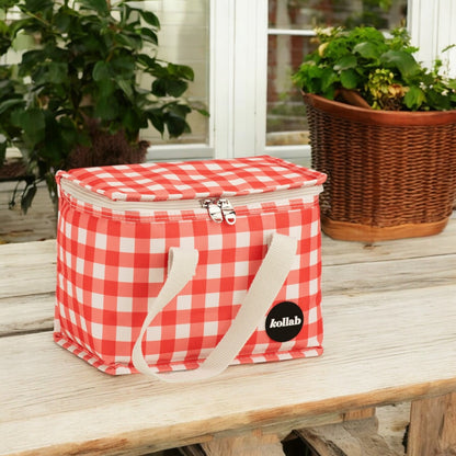 Kollab Insulated Lunch Box Bag - Red Check