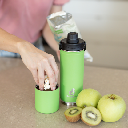 Smooshie 500ml Insulated Drink Bottle & Snack Cup - Assorted Colours