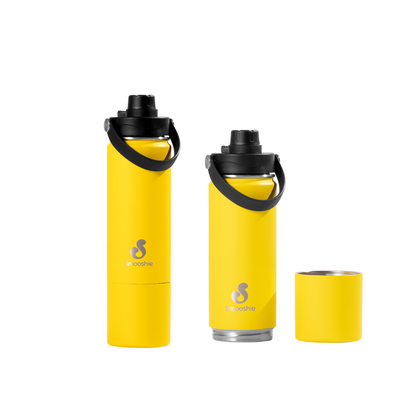 Smooshie 500ml Insulated Drink Bottle & Snack Cup - Assorted Colours