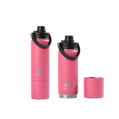 Smooshie 500ml Insulated Drink Bottle & Snack Cup - Assorted Colours