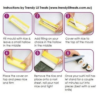Akebono Easy Sushi Maker - Yellow Standard Round