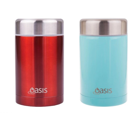Oasis 450ml Stainless Steel Food Flask - Choice of 7 Colours