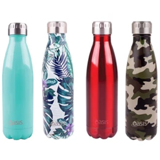 Oasis 500ml Stainless Steel Insulated Drink Bottle - Assorted Discontinued Colours/Patterns