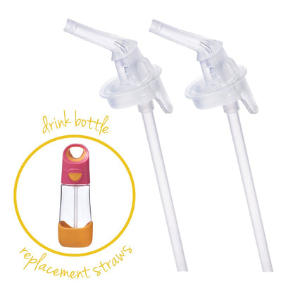 b.box Tritan Drink Bottle Replacement Straw Pack - to suit 450ml & 600ml
