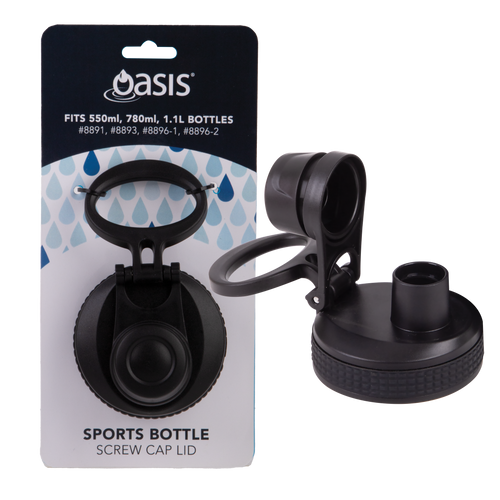 Replacement Lid for Oasis Sports Drink Bottle with Screw Top (Carded)