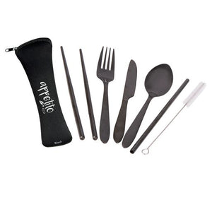 Appetito 6 piece SS Traveller's Cutlery Set (4 colours available)