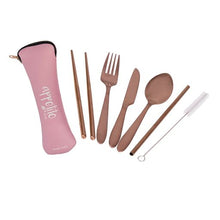 Load image into Gallery viewer, Appetito 6 piece SS Traveller&#39;s Cutlery Set (4 colours available)