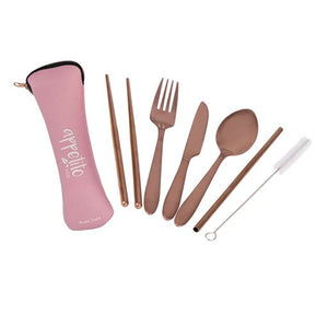 Appetito 6 piece SS Traveller's Cutlery Set (4 colours available)