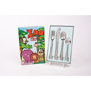 Dline 4 Piece Kids Cutlery Set - Zoo