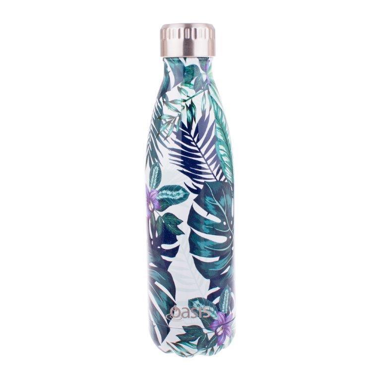 *Discontinued* Oasis 500ml Stainless Steel Insulated Drink Bottle - Tropical Paradise