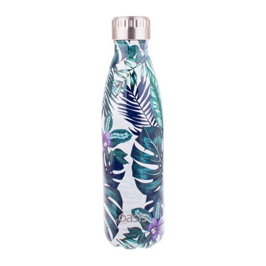 *Discontinued* Oasis 500ml Stainless Steel Insulated Drink Bottle - Tropical Paradise