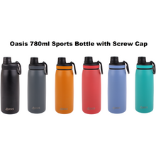 Load image into Gallery viewer, Oasis 780ml Stainless Steel Insulated Sports Drink Bottle with Screw Top - Choice of 13 Colours