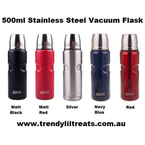 Oasis 500ml Stainless Steel Vacuum Flask - Assorted Colours