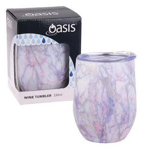 Oasis 330ml Stainless Steel Insulated Wine Tumbler Gift Boxed
