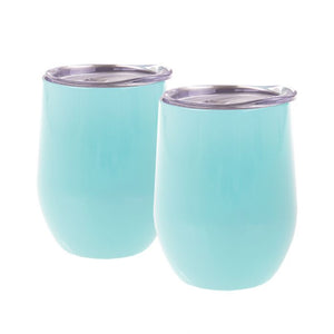 Oasis 330ml Stainless Steel Insulated Wine Tumblers Gift Set (2 Pack) - Assorted Colours/Patterns