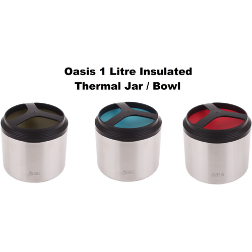 Oasis 1 Litre Stainless Steel Vacuum Insulated Food Container