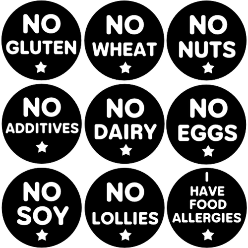 Personalised Allergy Vinyl Labels