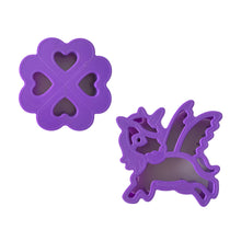 Load image into Gallery viewer, Lunch Punch Sandwich Cutters I Heart Unicorns - 2 Pack