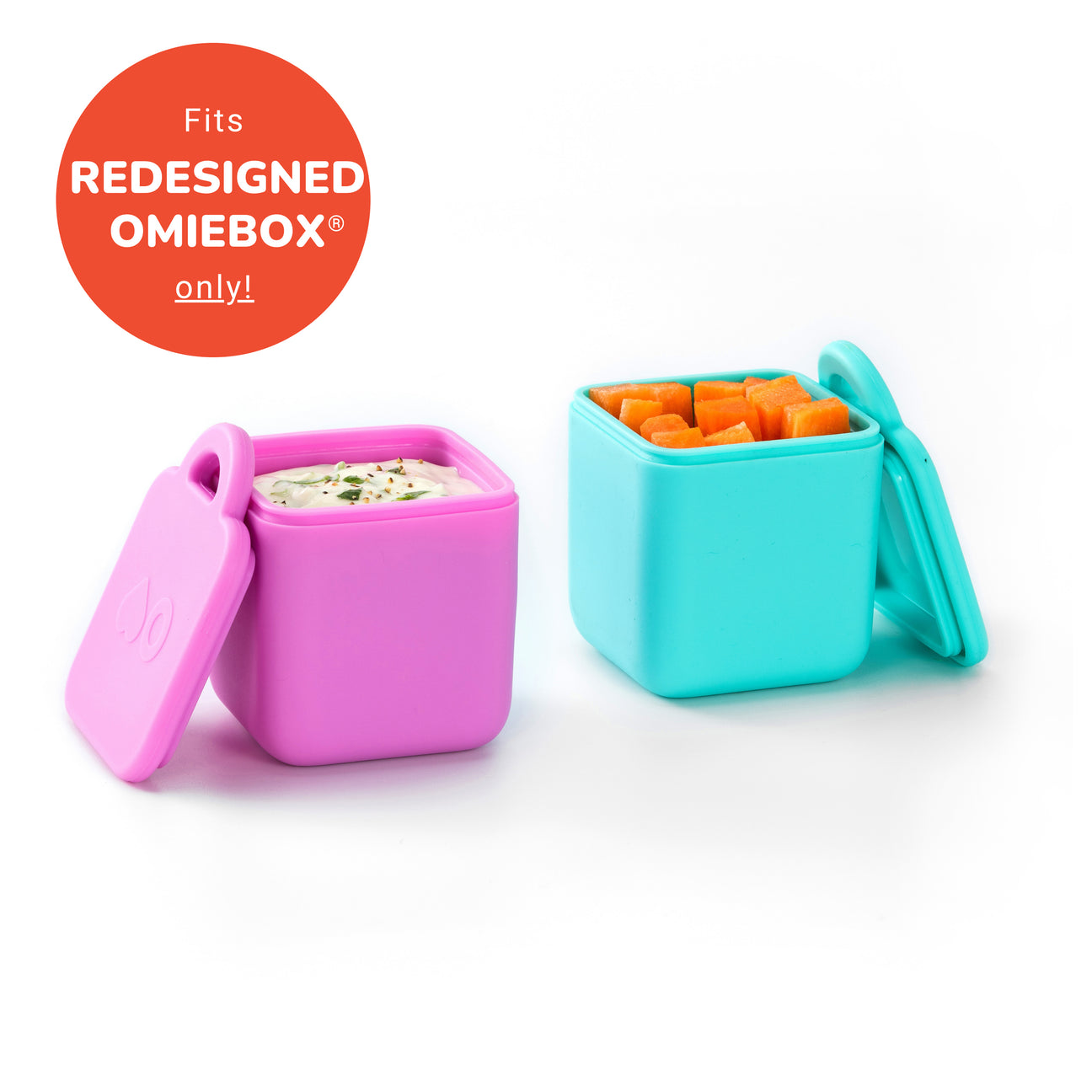 Omie Dip Silicone Dip Containers 2 pack- Assorted Colours
