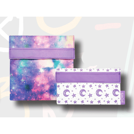 Sachi Reusable Sandwich & Snack Bags - Galaxy