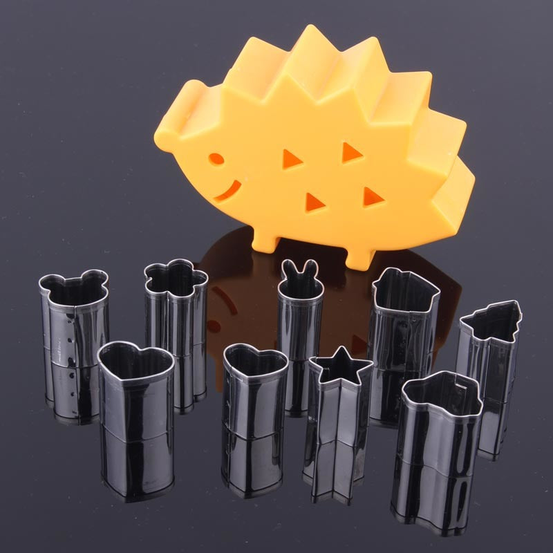 10 Piece Hedgehog Stainless Steel Fruit & Vegetable Cutter Set