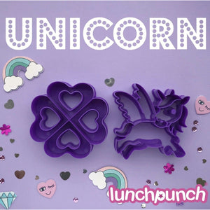 Lunch Punch Sandwich Cutters I Heart Unicorns - 2 Pack