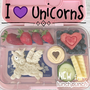 Lunch Punch Sandwich Cutters I Heart Unicorns - 2 Pack