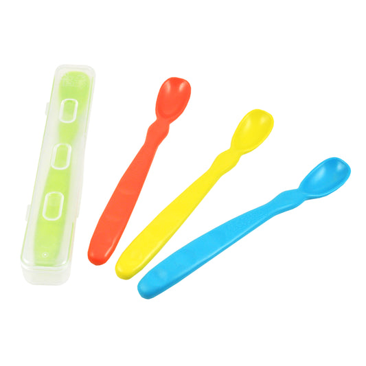 Re-Play Infant Spoons 4 Pack with Case - Assorted Colours