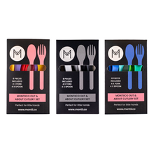 Load image into Gallery viewer, MontiiCo Out &amp; About Cutlery Set- Choice of 3 Colours