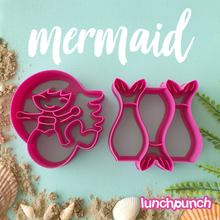 Load image into Gallery viewer, Lunch Punch Sandwich Cutters Mermaid - 2 Pack