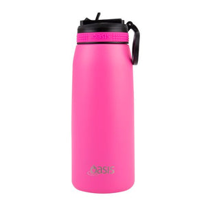 Oasis 780ml Stainless Steel Insulated Sports Drink Bottle with Straw - Choice of 13 Colours