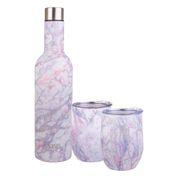 Oasis Stainless Steel Insulated Wine Traveler Gift Set - Assorted Colours/Patterns