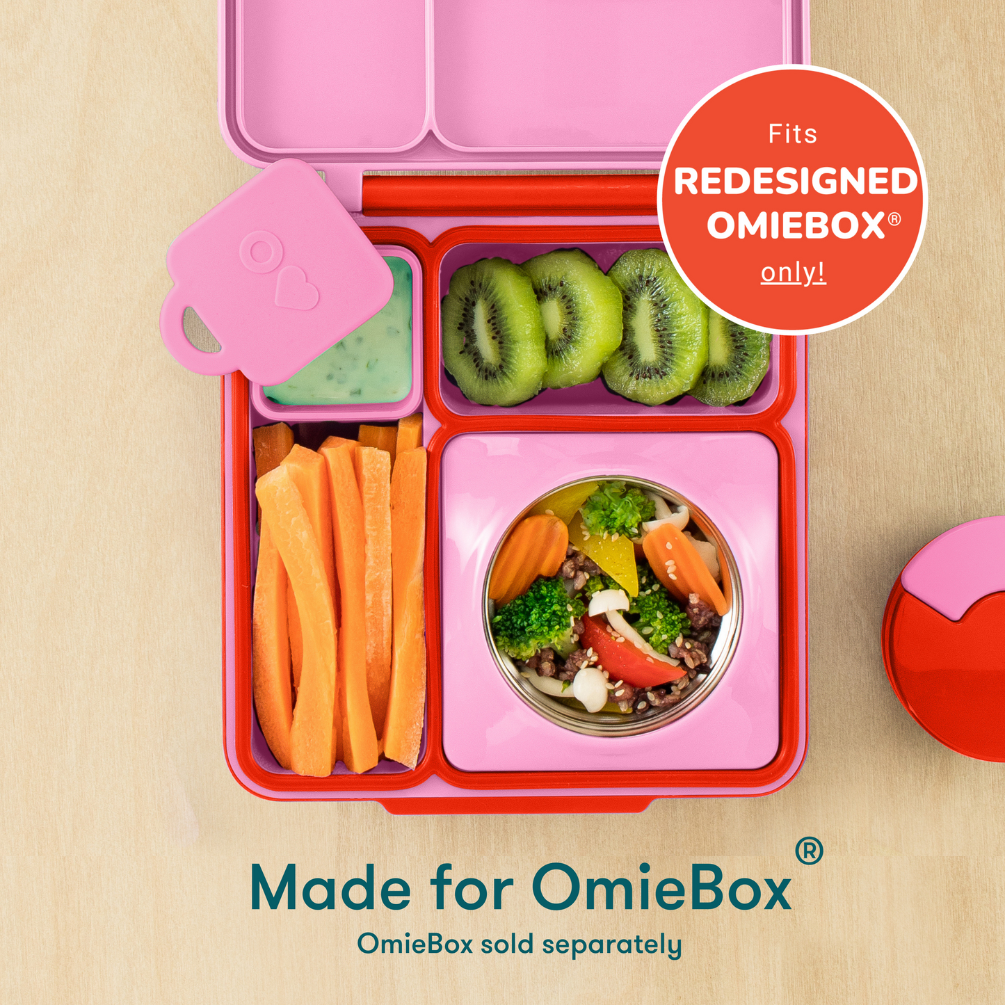Omie Dip Silicone Dip Containers 2 pack- Assorted Colours
