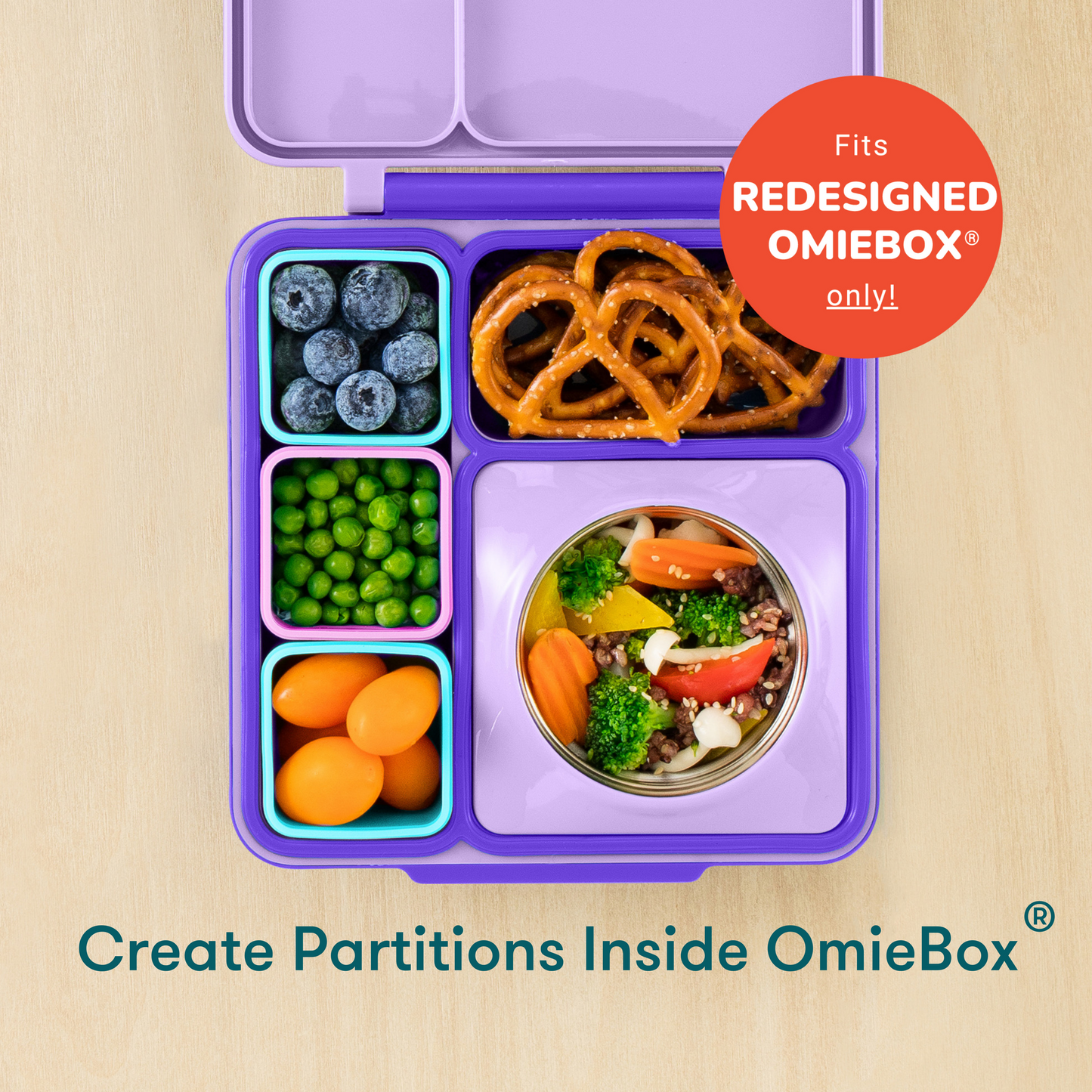 Omie Dip Silicone Dip Containers 2 pack- Assorted Colours