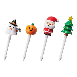 Halloween & Christmas Food Picks - 8 Pack