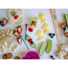 Load image into Gallery viewer, Lunch Punch Stix Long Food Picks - Pink Rainbow 4 Pack