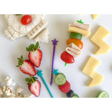 Load image into Gallery viewer, Lunch Punch Stix Long Food Picks - Pink Rainbow 4 Pack