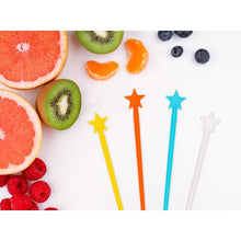Load image into Gallery viewer, Lunch Punch Stix Long Food Picks - Yellow Rainbow 4 Pack