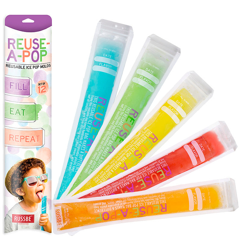 Russbe Reuse-A-Pop Reusable Popsicle Bag - 12 Pack