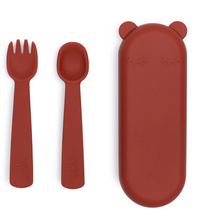 Load image into Gallery viewer, We Might Be Tiny Fork and Spoon Set in a Case - Assorted Colours