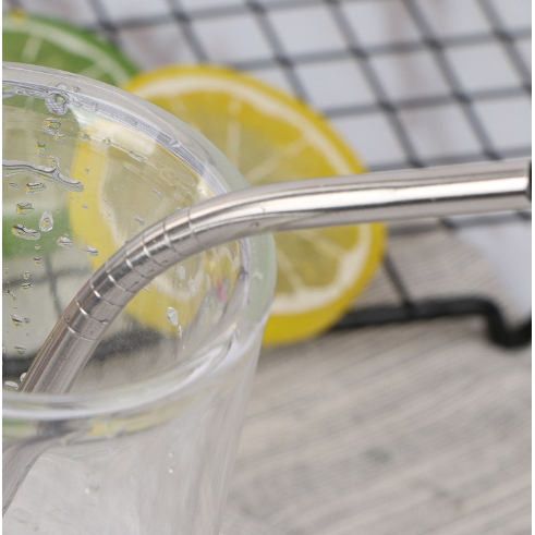 Stainless Steel Short (Cocktail) Bent Drinking Straw (SINGLE)
