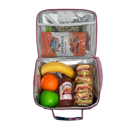 Sachi Insulated Crew Lunch Bag w/ Bottle Holder - Pink Orchids