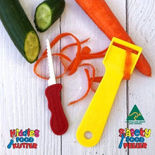 Load image into Gallery viewer, Kiddies Food Kutter Knife &amp; Safety Food Peeler - TWIN PACK