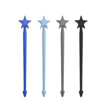 Load image into Gallery viewer, Lunch Punch Stix Long Food Picks - Blue Rainbow 4 Pack