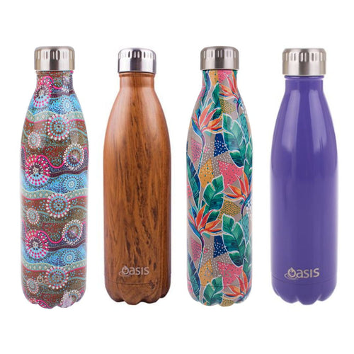 Oasis 750ml Stainless Steel Insulated Drink Bottle - Assorted Discontinued Colours/Patterns