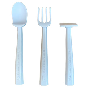Constructive Eating - Teal Construction Baby Set