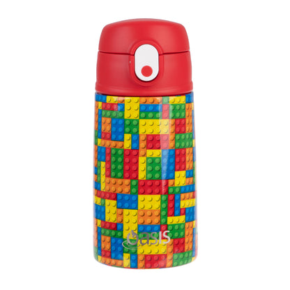 Oasis Insulated 400ml Kid's Drink Bottle w/ Sipper - Bricks